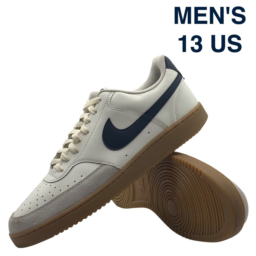 Nike Court Vision Low Mens 13 Sail‎ Midnight Navy Gum HF1068-133 Sneakers